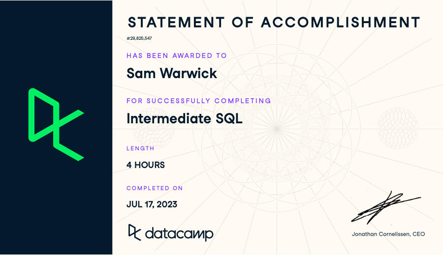 intermediate sql